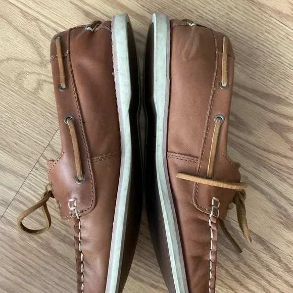 G.H. Bass & Co. Anchor Leather Boater Size 7.5 Original Box - Picture 5 of 11